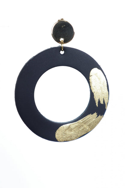 Cercei Geometrici cu foita de aur