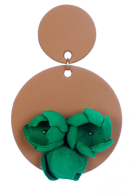 Cercei Geometrici cu model floral