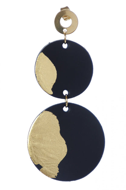 Cercei Geometrici cu foita de aur