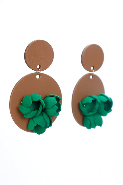 Cercei Geometrici cu model floral