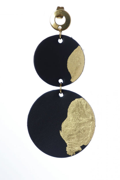 Cercei Geometrici cu foita de aur