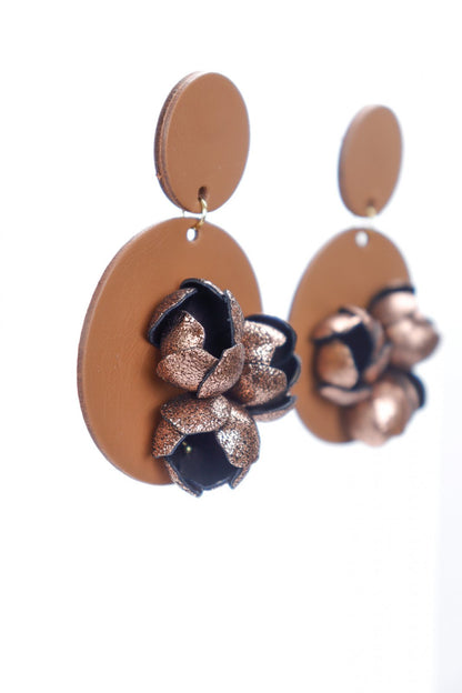 Cercei Geometrici cu model floral