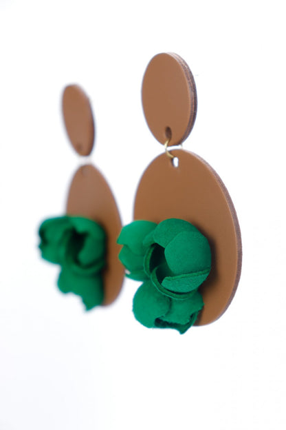 Cercei Geometrici cu model floral