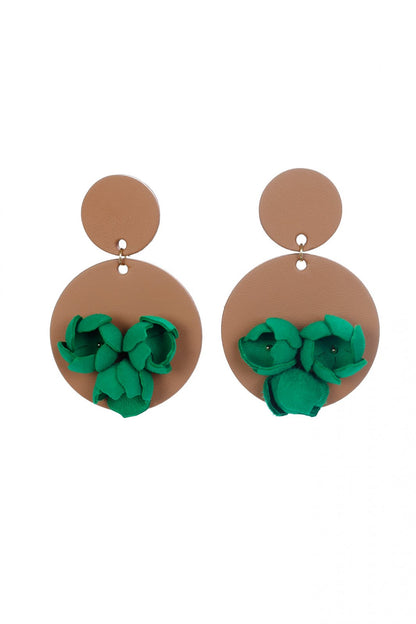 Cercei Geometrici cu model floral