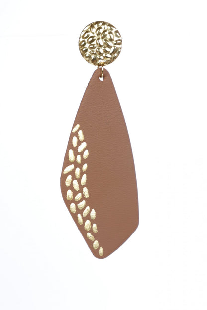 Cercei Geometrici cu foita de aur