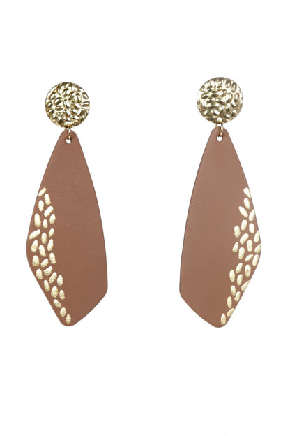 Cercei Geometrici cu foita de aur