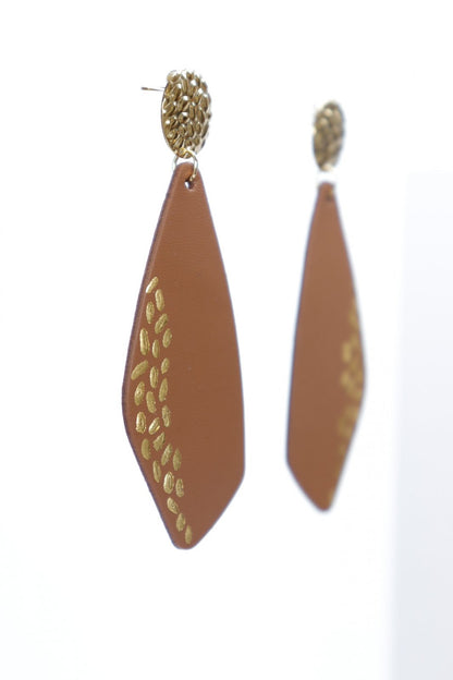 Cercei Geometrici cu foita de aur