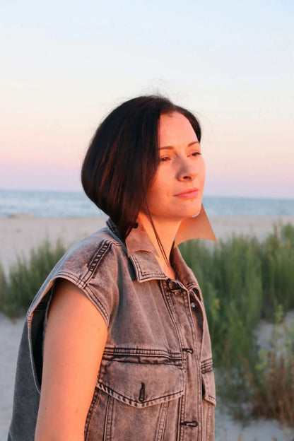 Cercei Geometrici - Cupru sidefat