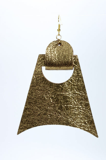 Cercei geometrici - Auriu