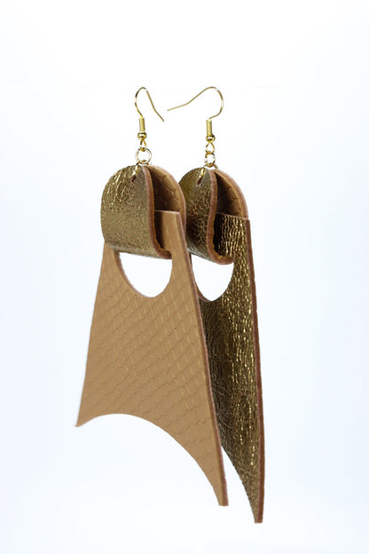 Cercei geometrici - Auriu