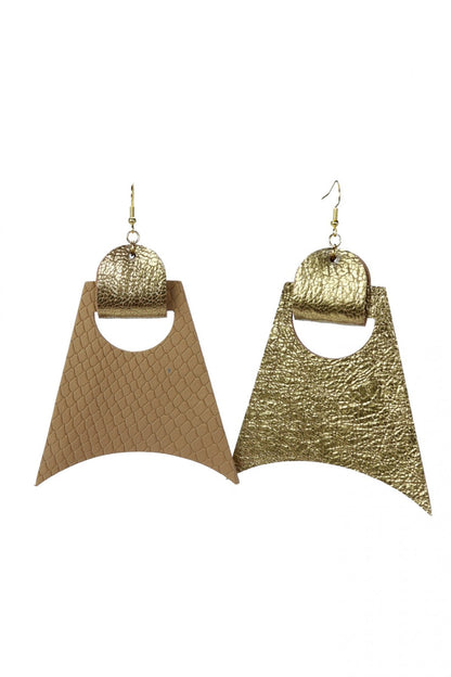 Cercei geometrici - Auriu