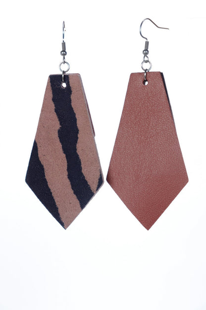 Cercei geometrici - Animal print