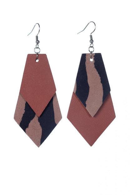 Cercei geometrici - Animal print