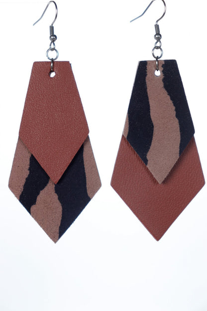 Cercei geometrici - Animal print