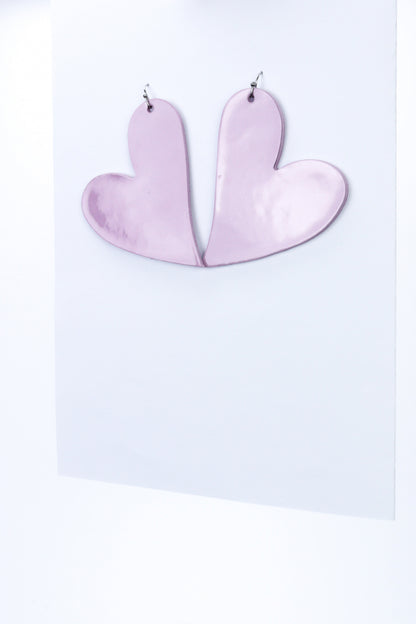 Cercei inima - Roz lacuit