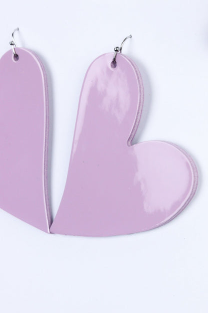Cercei inima - Roz lacuit