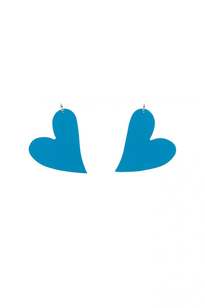Cercei inima - Turcoaz lacuit