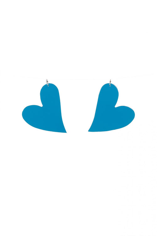 Cercei inima - Turcoaz lacuit