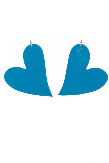Cercei inima - Turcoaz lacuit