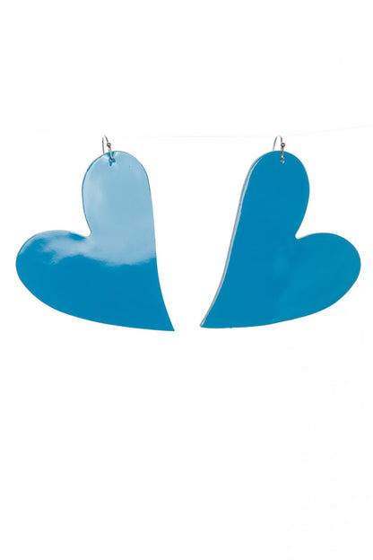Cercei inima - Turcoaz lacuit