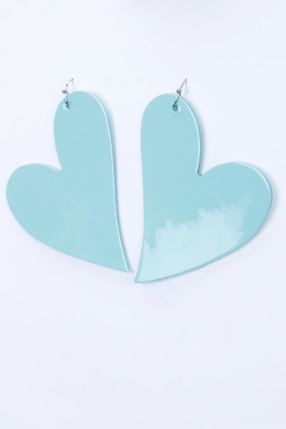 Cercei inima - Bleu lacuit