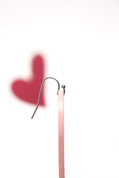 Cercei inima - Roz coral