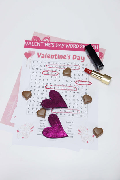 Cercei inima - Mov cu sclipici