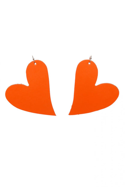 Cercei inima - Portocaliu