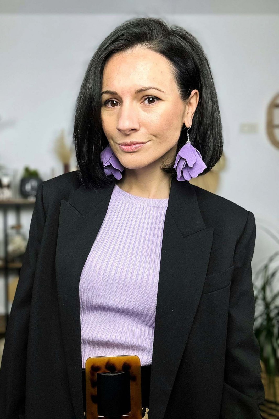 Iris Earrings - Lavender