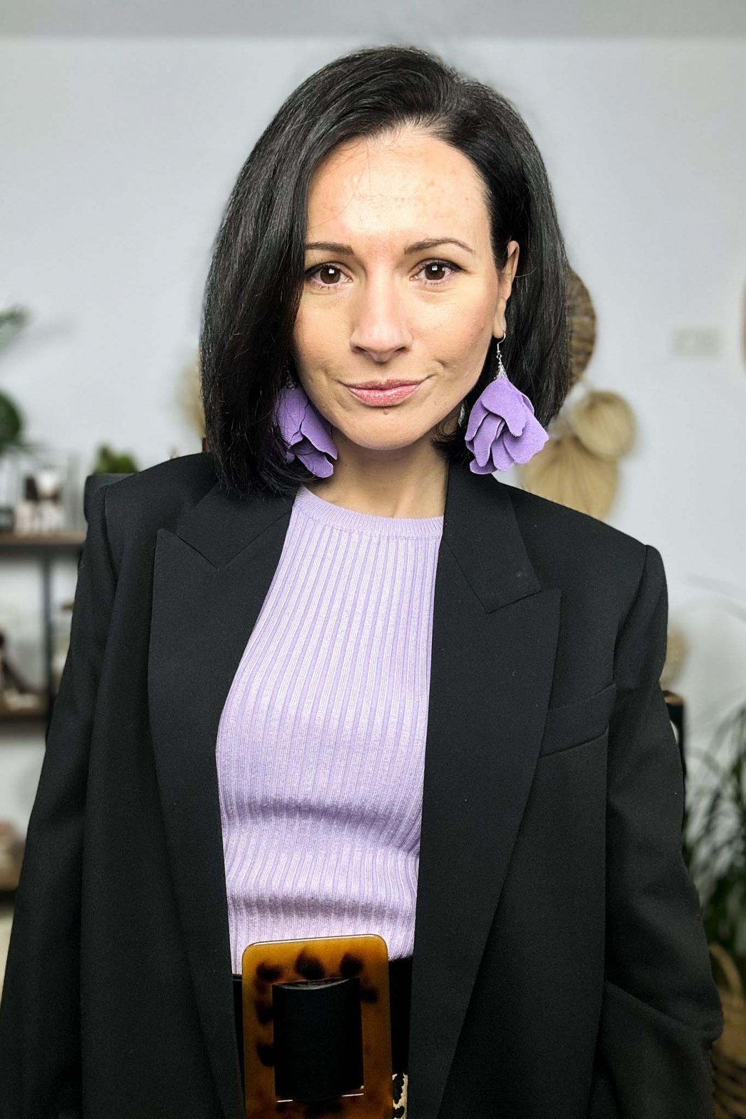 Iris Earrings - Lavender