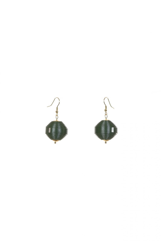 Cercei Leatherbonbon - Verde padure
