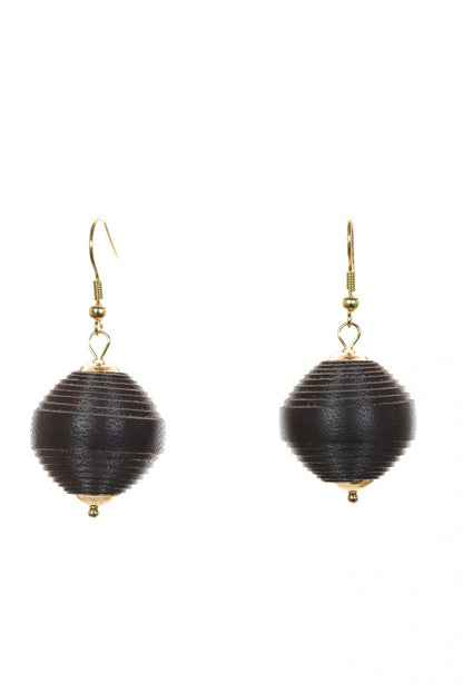 Cercei Leatherbonbon - Maro inchis