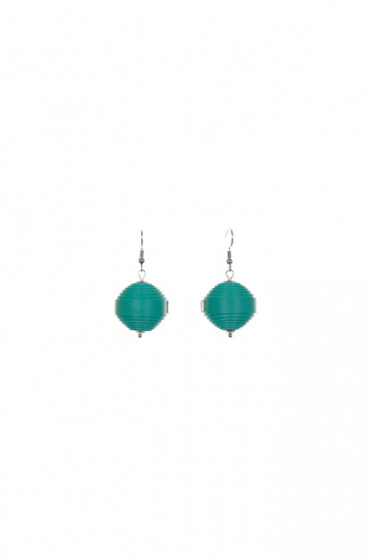 Cercei Leatherbonbon - Verde marin