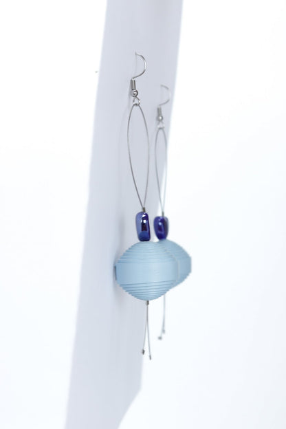 Cercei Leatherbonbon Plutitor - Bleu