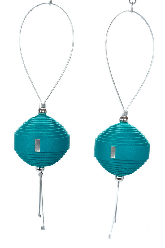 Leatherbonbon Floating Earrings - Turquoise