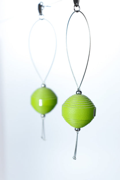 Cercei Leatherbonbon Plutitor - Verde