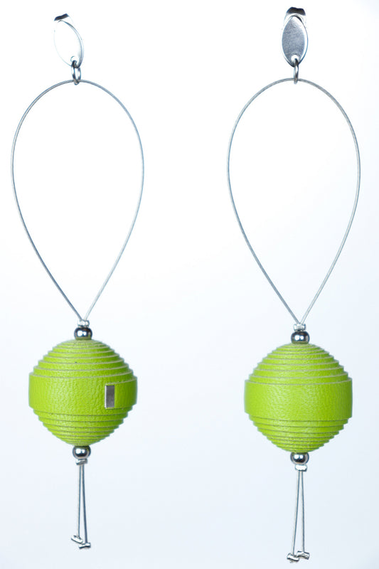 Leatherbonbon Floating Earrings - Green