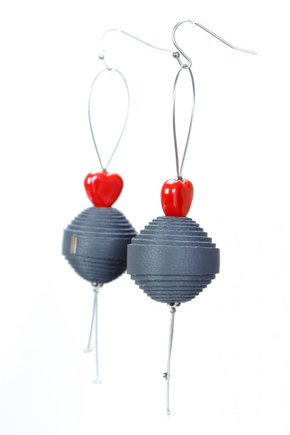 Cercei Leatherbonbon Plutitor - Gri