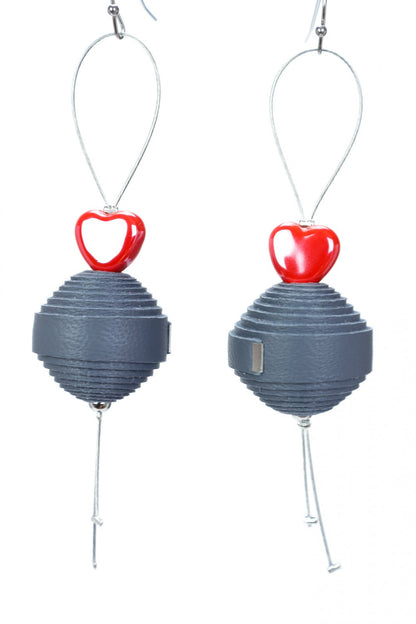 Cercei Leatherbonbon Plutitor - Gri