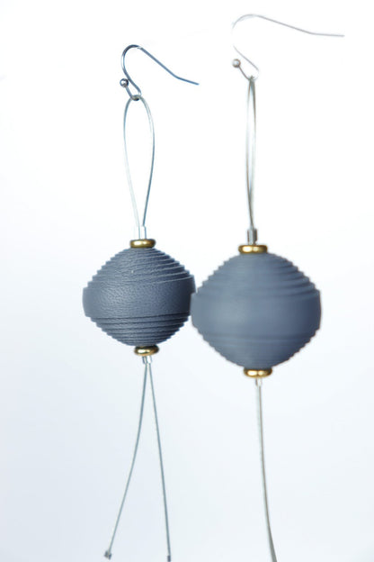 Cercei Leatherbonbon Plutitor - Gri