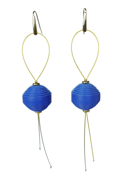 Cercei Leatherbonbon Plutitor - Royal blue