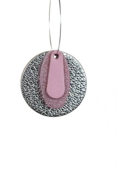 Cercei Mix&Match - Roz + Argintiu