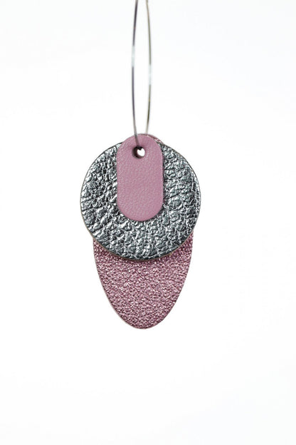 Cercei Mix&Match - Roz + Argintiu