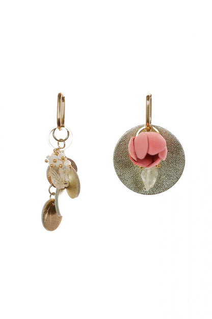 Cercei Mix&Match - Trandafir + Cercuri