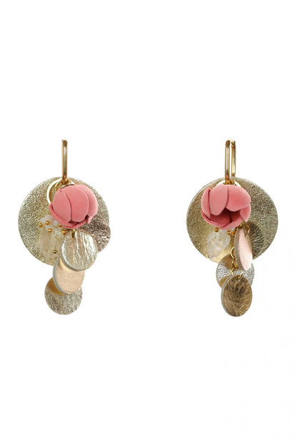 Cercei Mix&Match - Trandafir + Cercuri