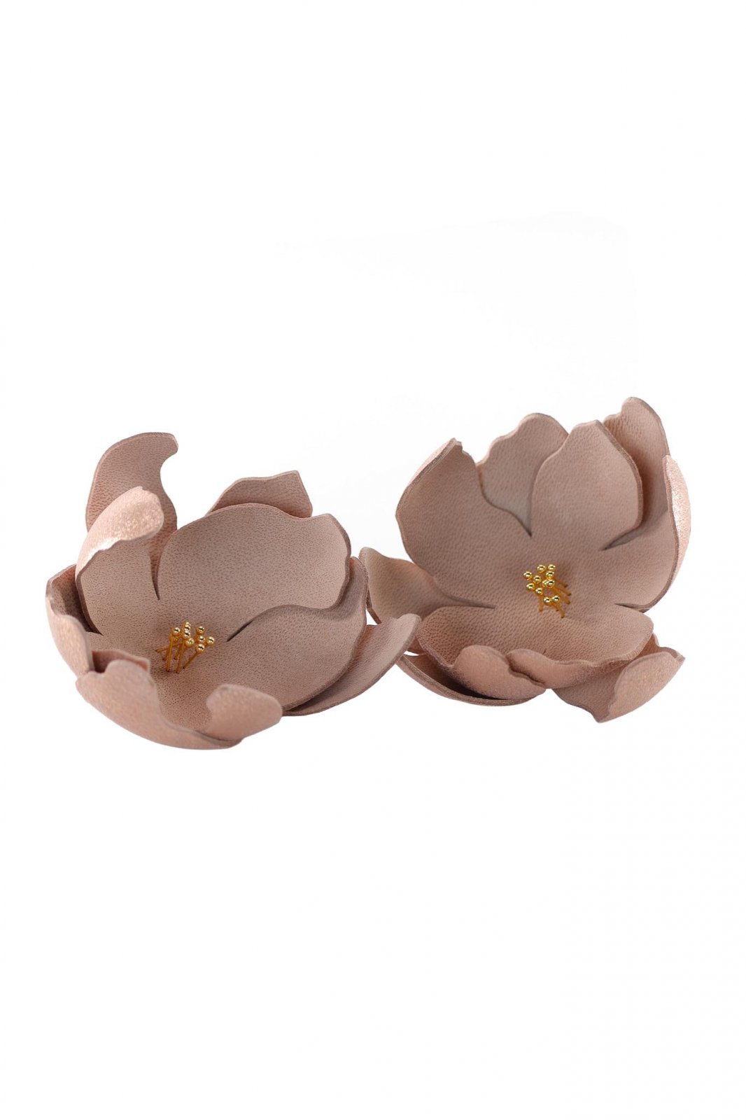 Cercei Soapte la ureche - Rose metalic + Nude