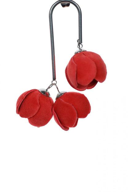 Cercei model floral din piele - Corai