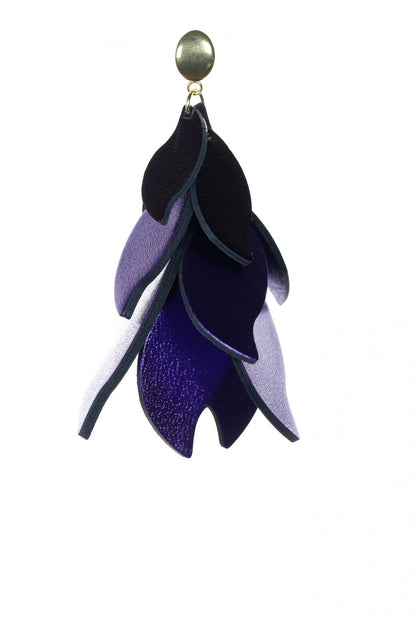 Cercei petale - Violet metalic