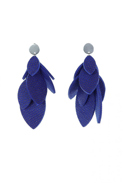 Cercei petale - Albastru electric