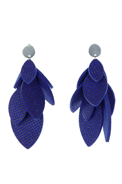 Cercei petale - Albastru electric